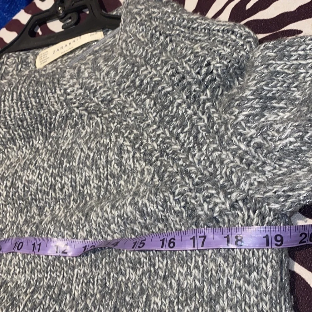 Zara grey wool sweater  Sz M - Picture 5 of 10